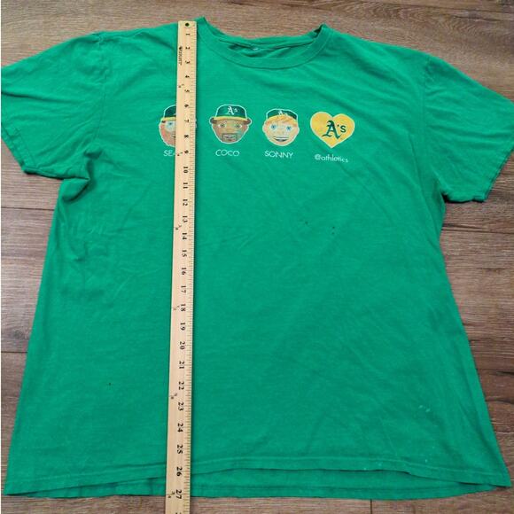 Oakland Athletics A's Love Emoji Medium Shirt 2015 Doolittle Sonny Coco Crisp - Picture 3 of 6